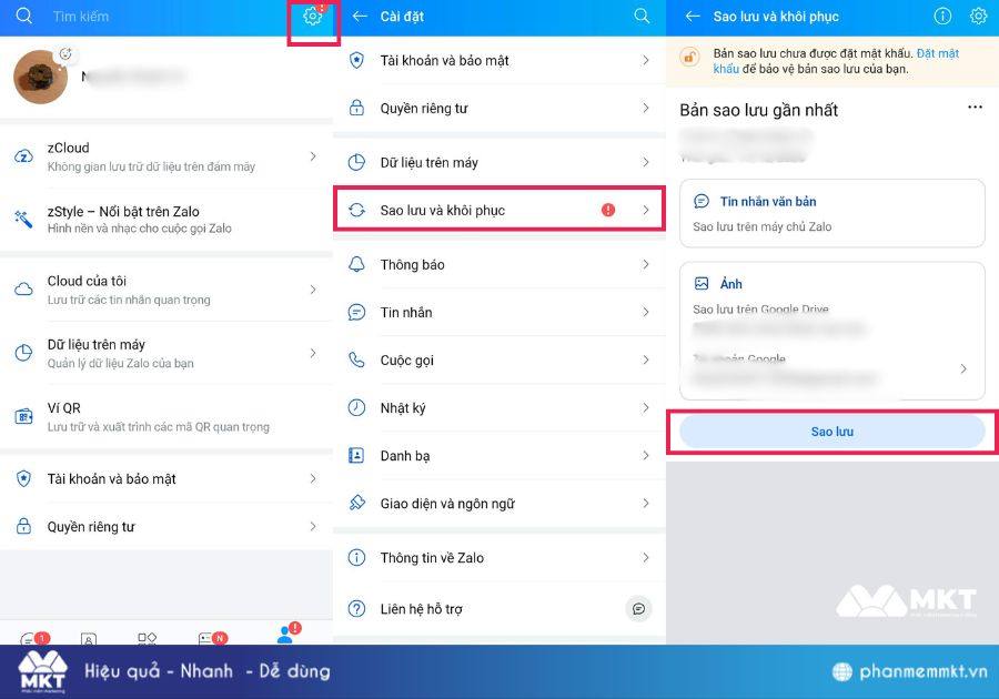 Cách sao lưu tin nhắn Zalo đã xóa trên điện thoại
