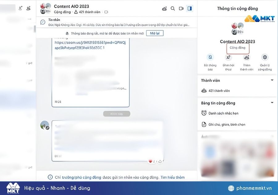 nâng cấp nhóm cộng đồng Zalo